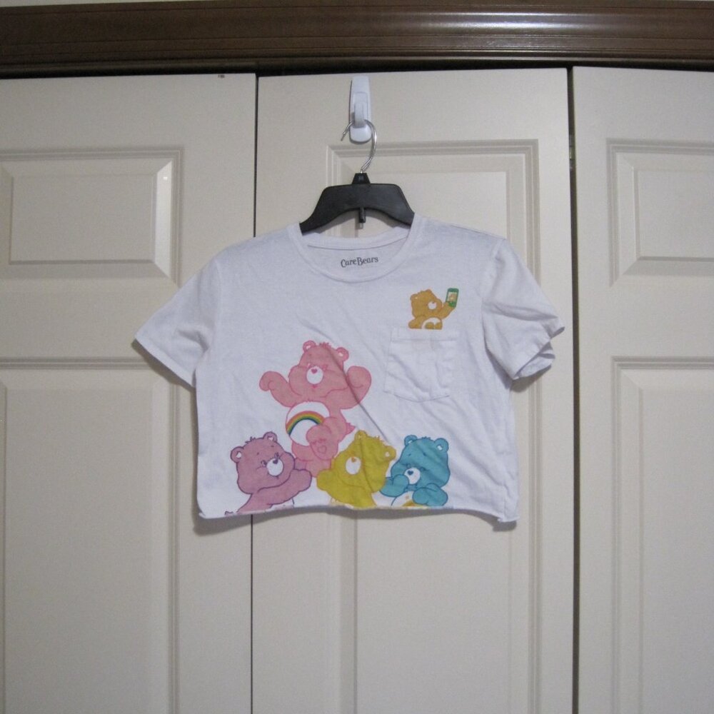 Care Bears white cut off tee sz M